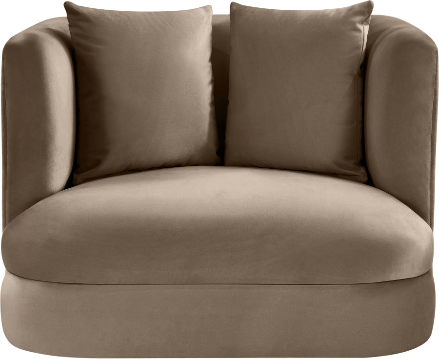 Fauteuil d'appoint rembourré en chenille Vivi