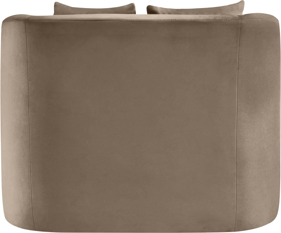 Fauteuil d'appoint rembourré en chenille Vivi
