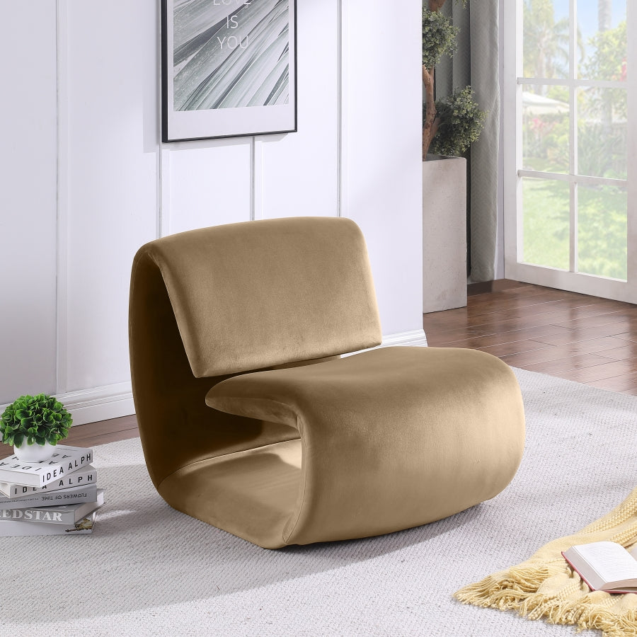 Fauteuil d'appoint rembourré en chenille Vivi