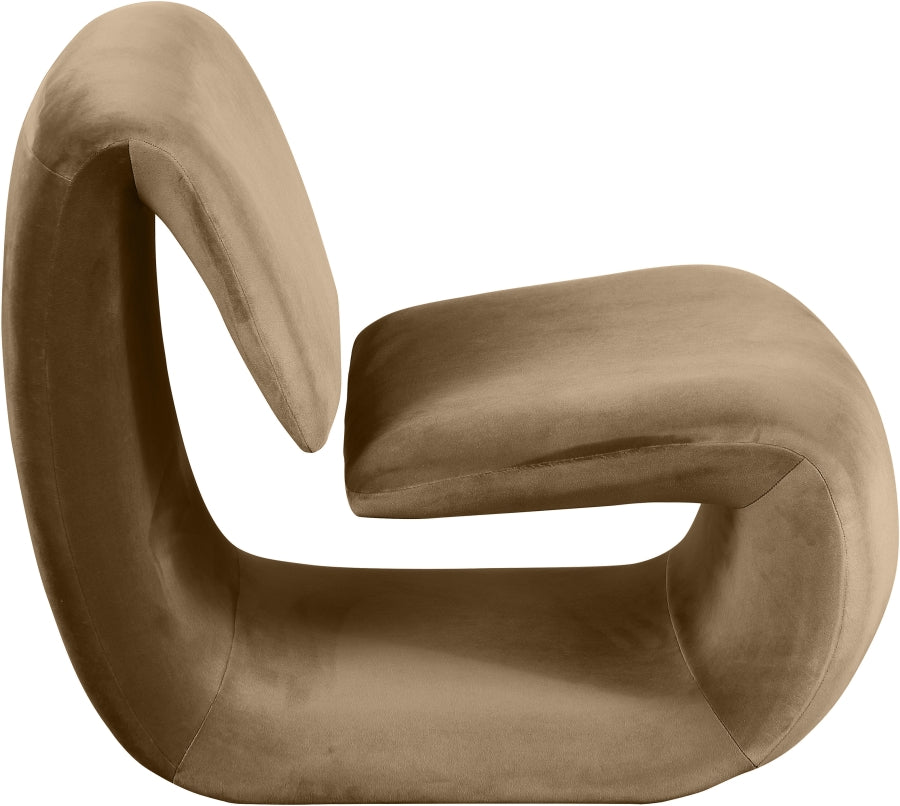 Fauteuil d'appoint rembourré en chenille Vivi