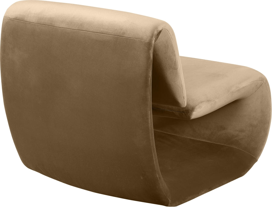 Fauteuil d'appoint rembourré en chenille Vivi