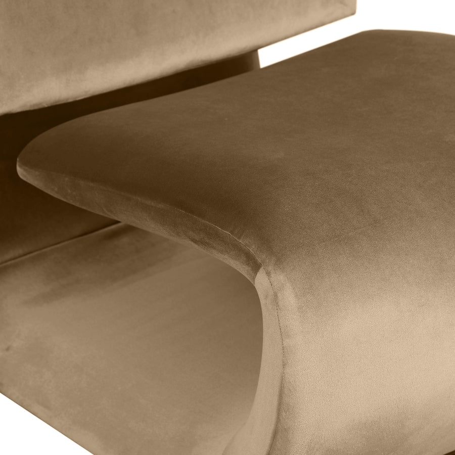 Fauteuil d'appoint rembourré en chenille Vivi