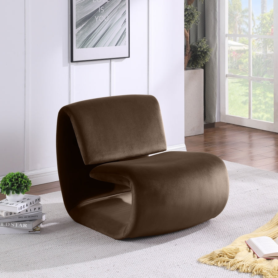 Fauteuil d'appoint rembourré en chenille Vivi