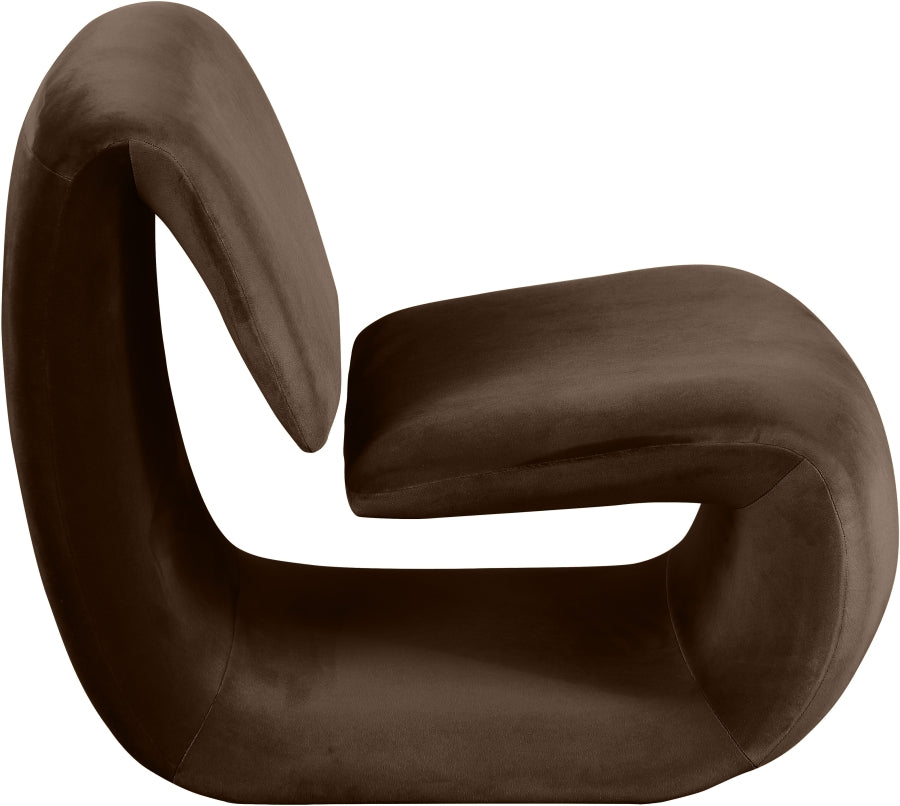 Fauteuil d'appoint rembourré en chenille Vivi