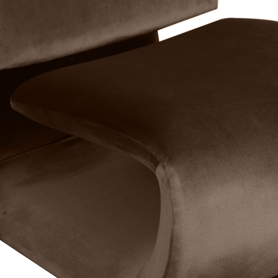 Fauteuil d'appoint rembourré en chenille Vivi