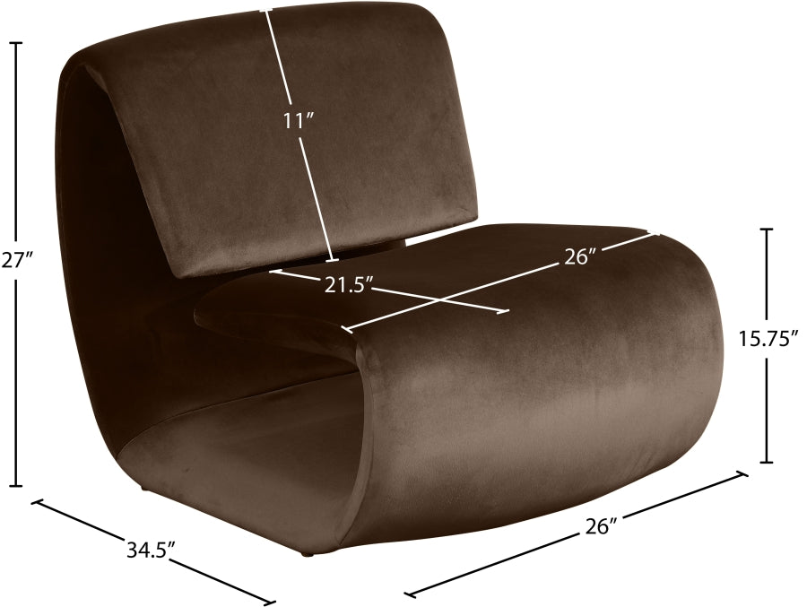 Fauteuil d'appoint rembourré en chenille Vivi