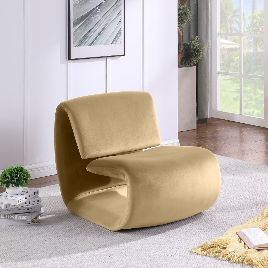 Fauteuil d'appoint rembourré en chenille Vivi