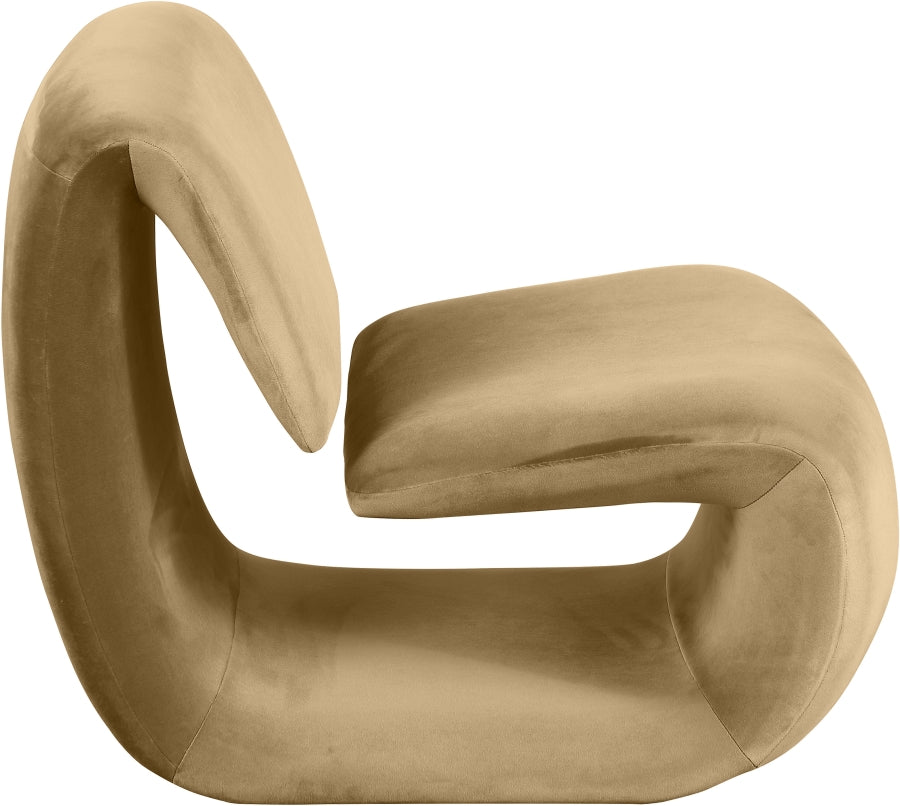 Fauteuil d'appoint rembourré en chenille Vivi