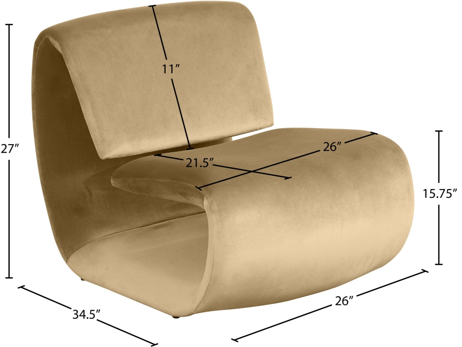 Fauteuil d'appoint rembourré en chenille Vivi