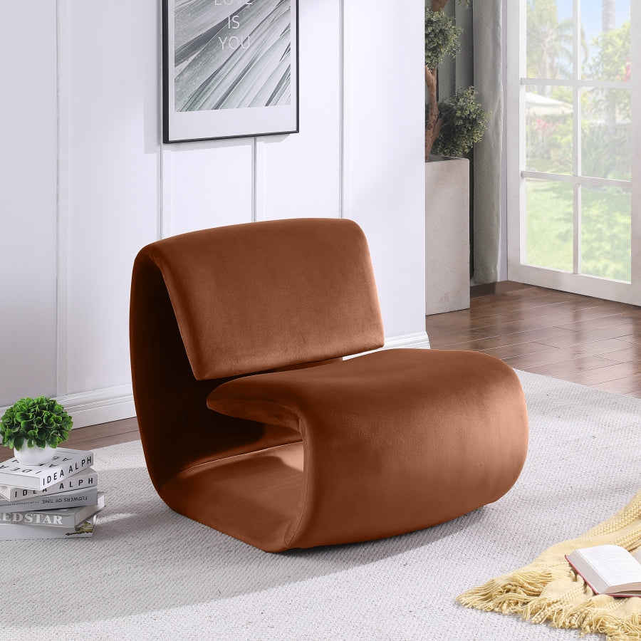 Fauteuil d'appoint rembourré en chenille Vivi
