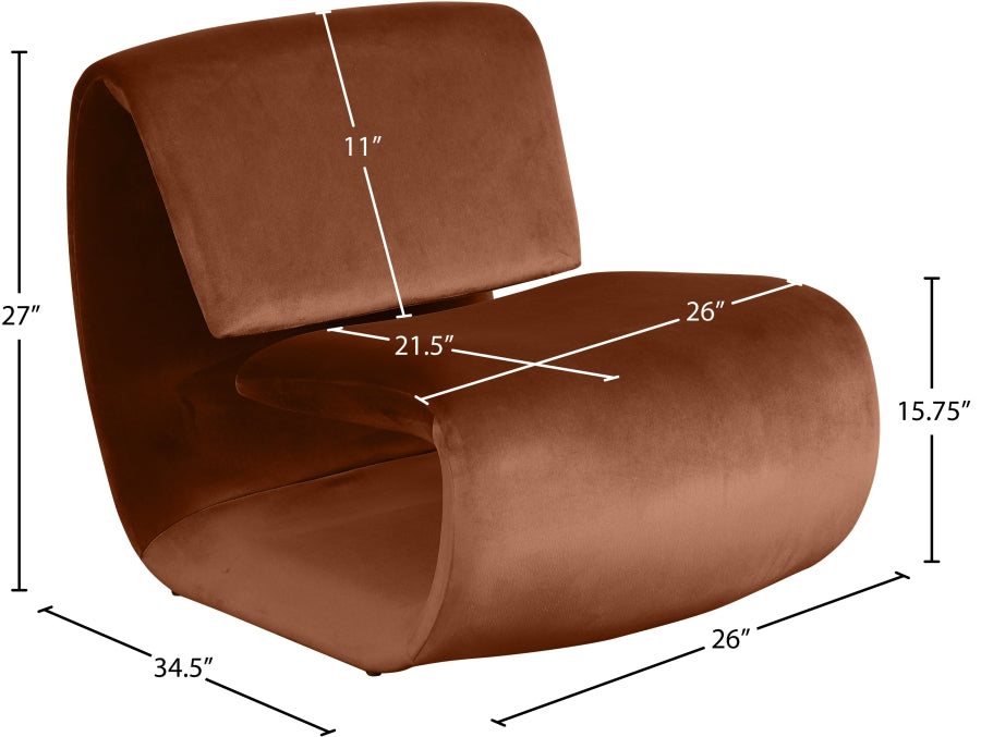 Fauteuil d'appoint rembourré en chenille Vivi
