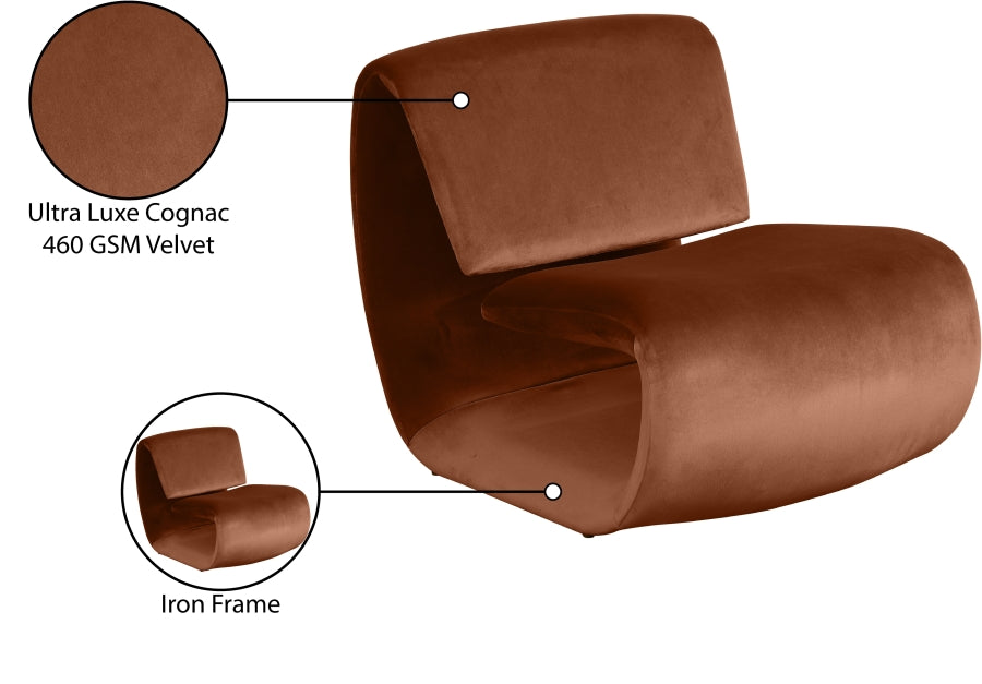 Fauteuil d'appoint rembourré en chenille Vivi