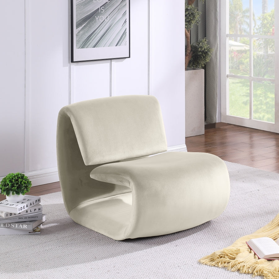 Fauteuil d'appoint rembourré en chenille Vivi