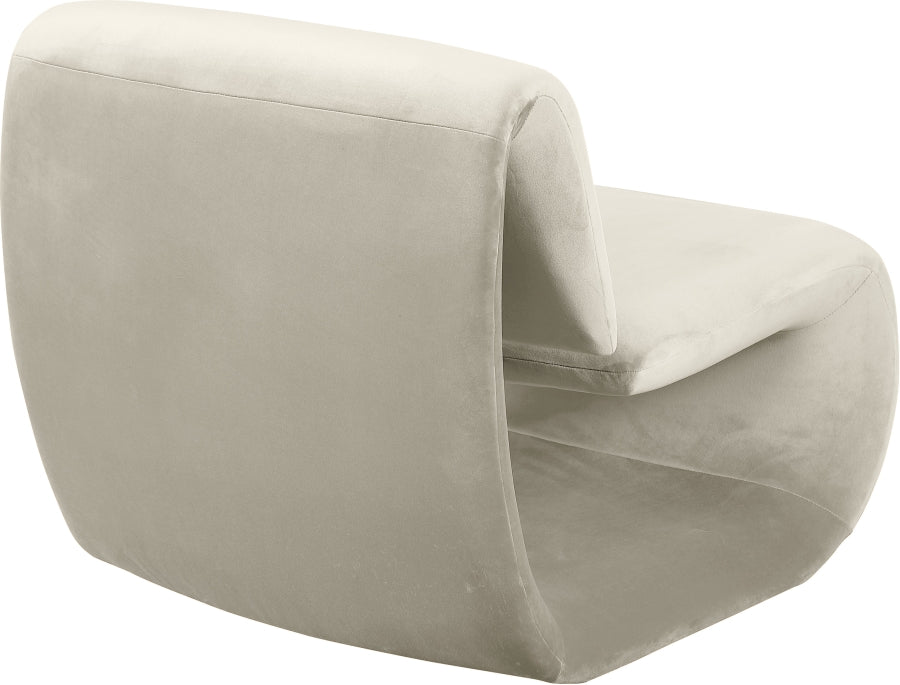 Fauteuil d'appoint rembourré en chenille Vivi