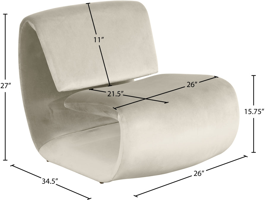 Fauteuil d'appoint rembourré en chenille Vivi