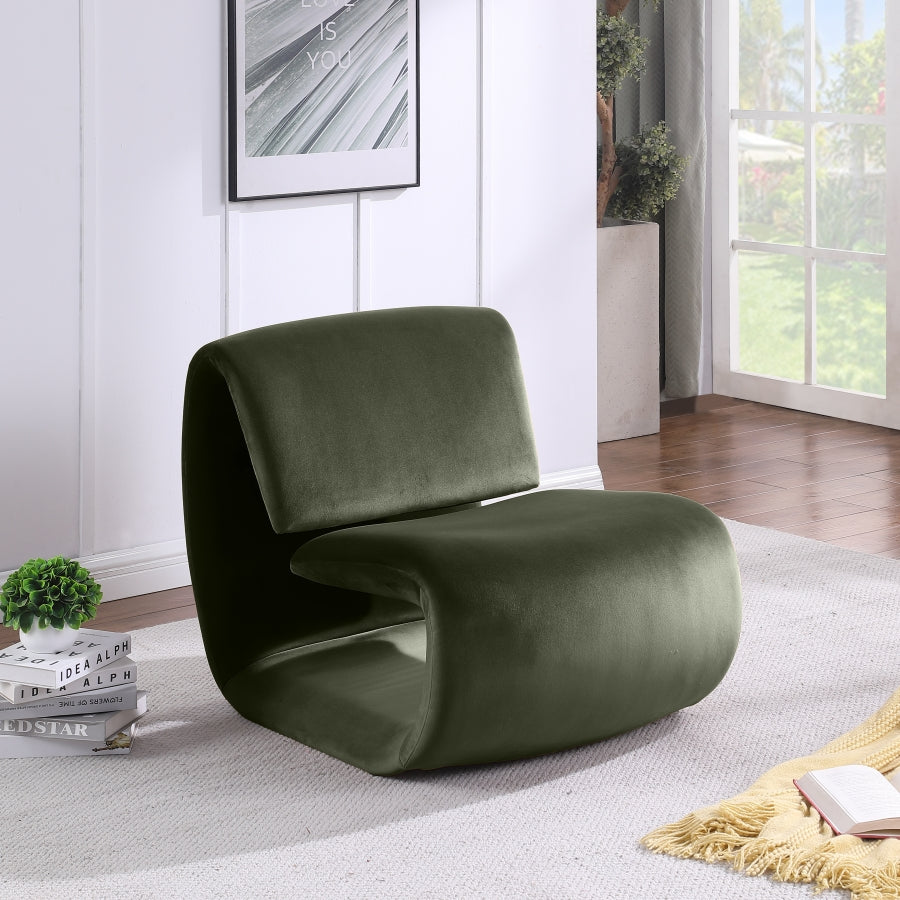 Fauteuil d'appoint rembourré en chenille Vivi