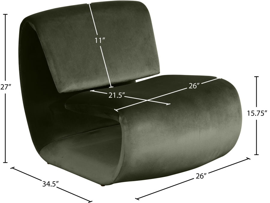 Fauteuil d'appoint rembourré en chenille Vivi