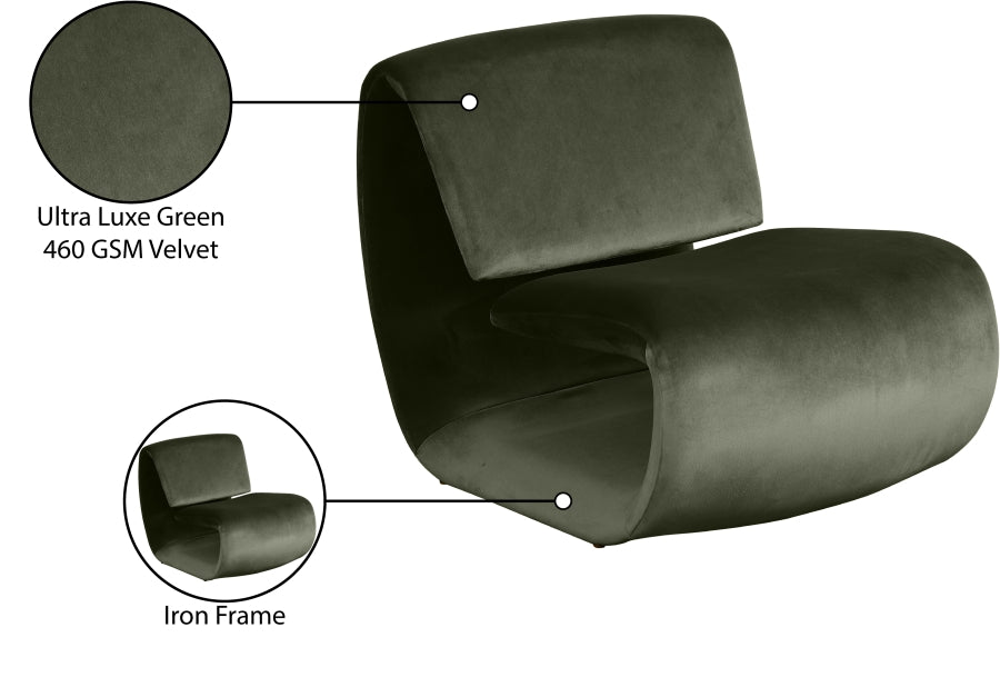 Fauteuil d'appoint rembourré en chenille Vivi