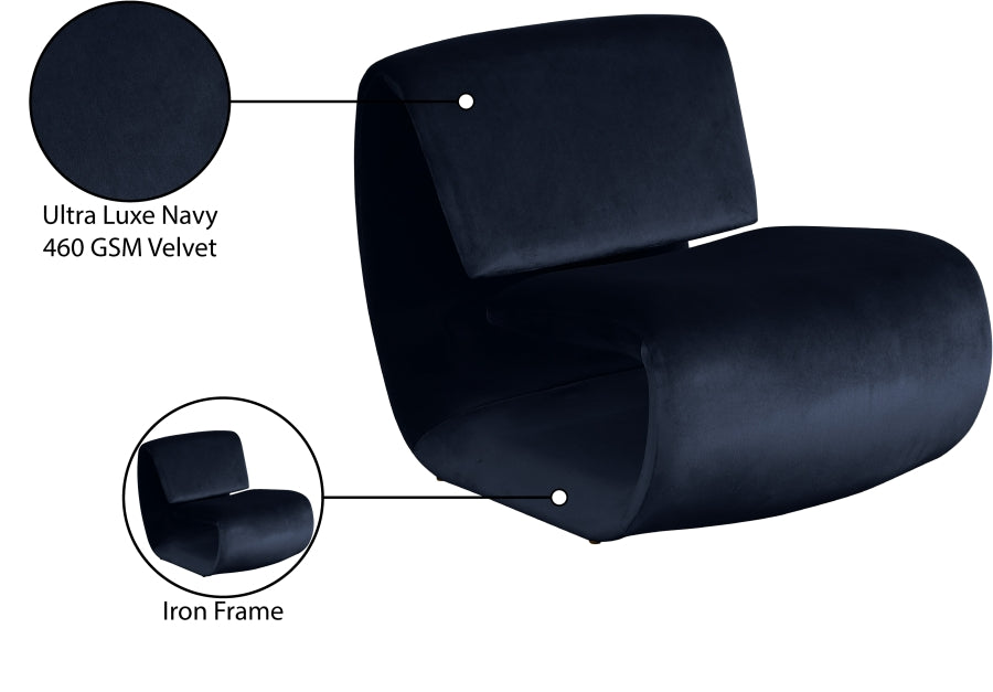 Fauteuil d'appoint rembourré en chenille Vivi