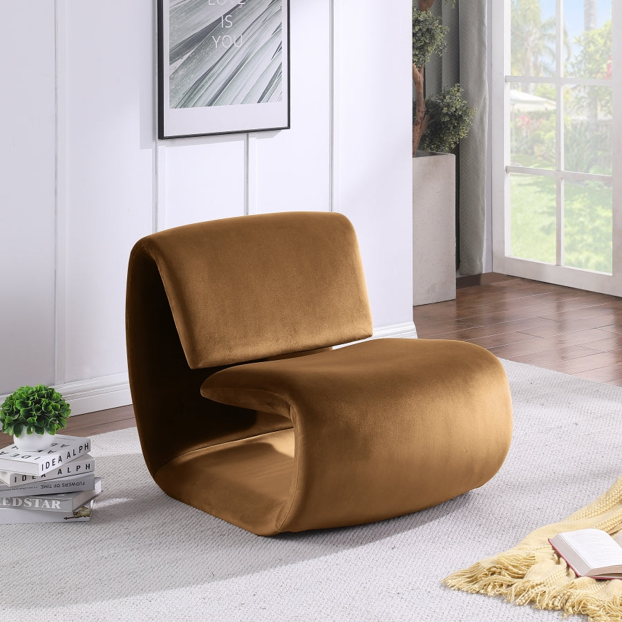 Fauteuil d'appoint rembourré en chenille Vivi