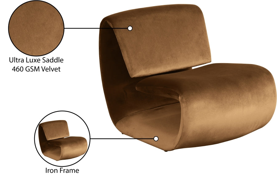 Fauteuil d'appoint rembourré en chenille Vivi