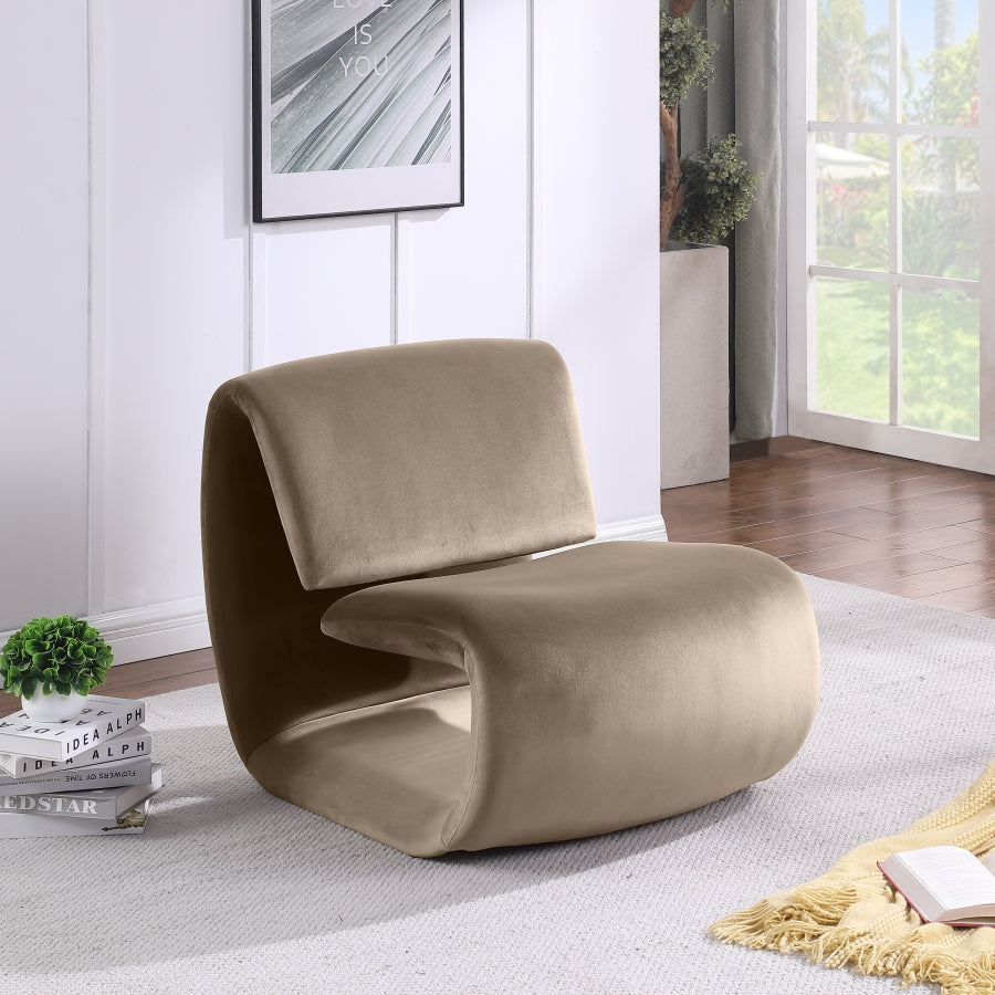Fauteuil d'appoint rembourré en chenille Vivi
