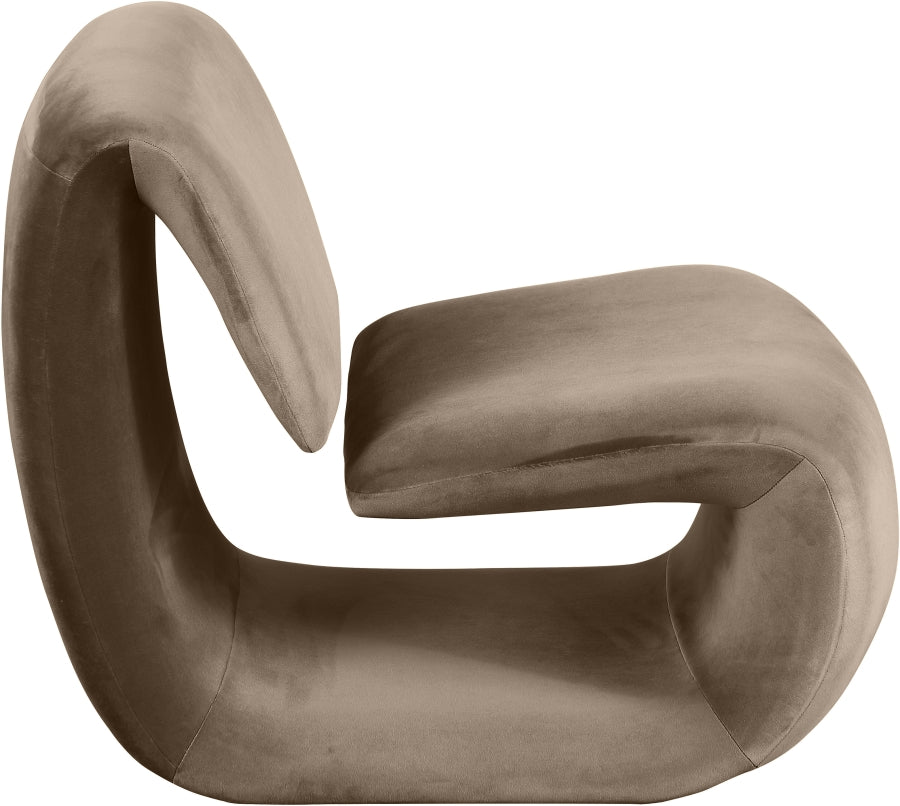 Fauteuil d'appoint rembourré en chenille Vivi