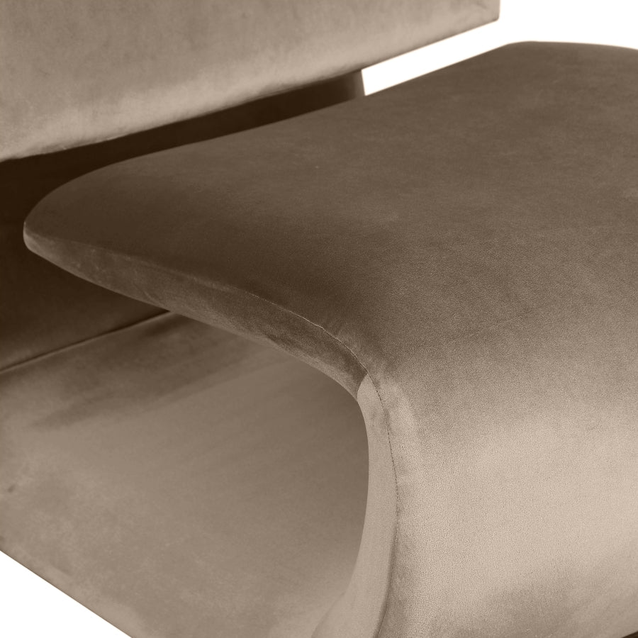 Fauteuil d'appoint rembourré en chenille Vivi