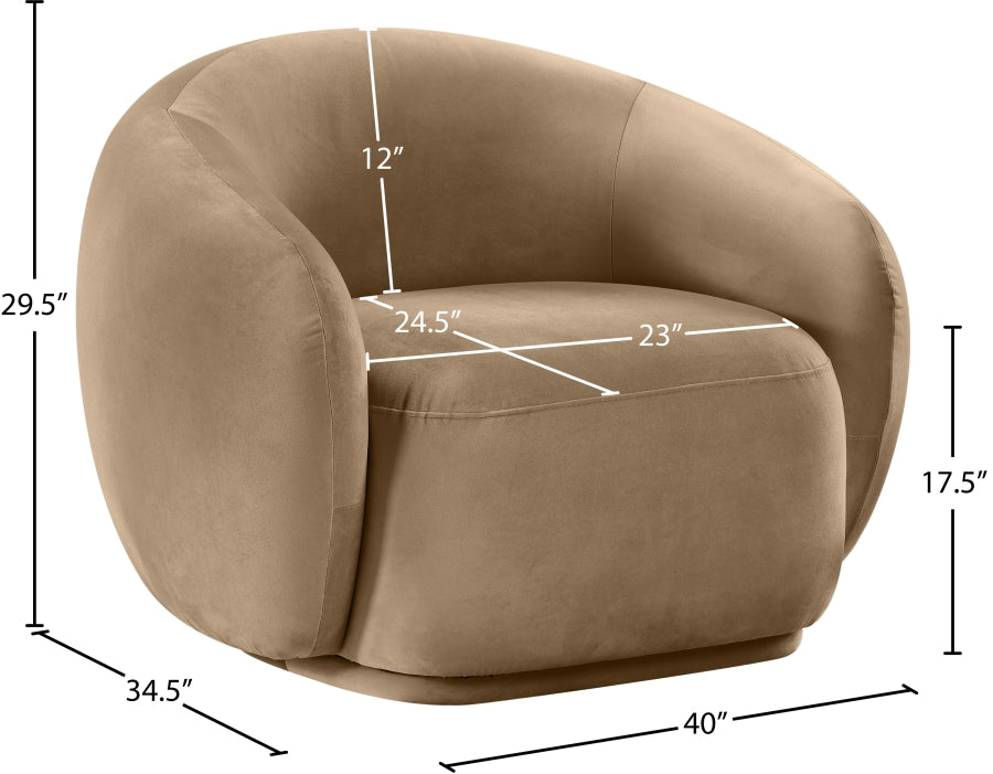 Emery Velvet Upholstered Accent Chair