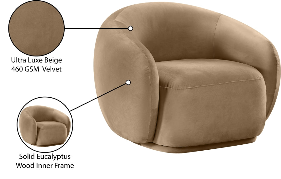Emery Velvet Upholstered Accent Chair