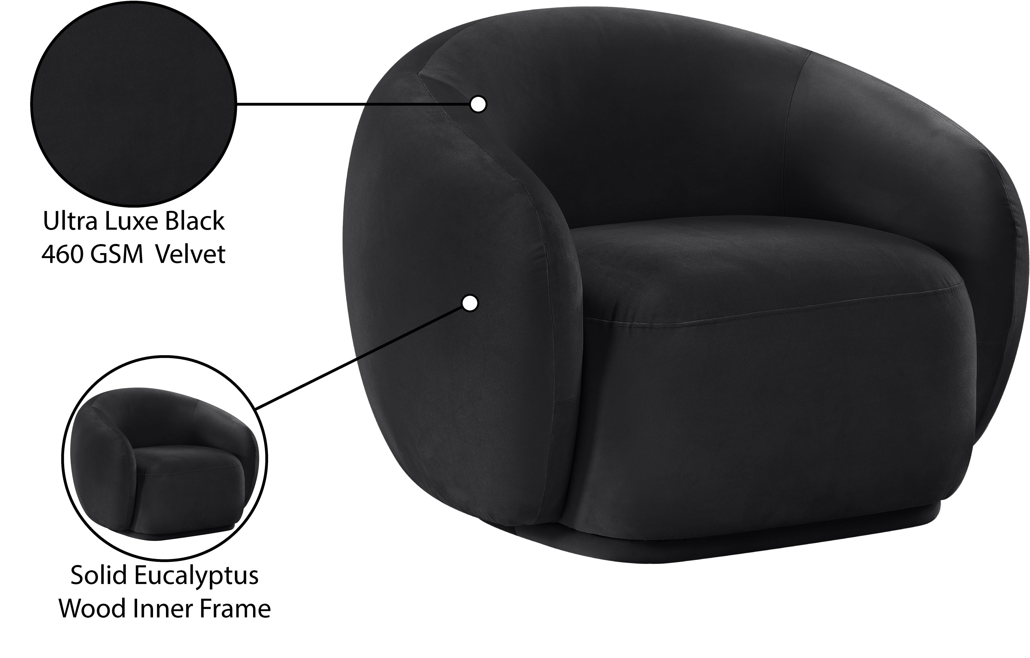 Emery Velvet Upholstered Accent Chair