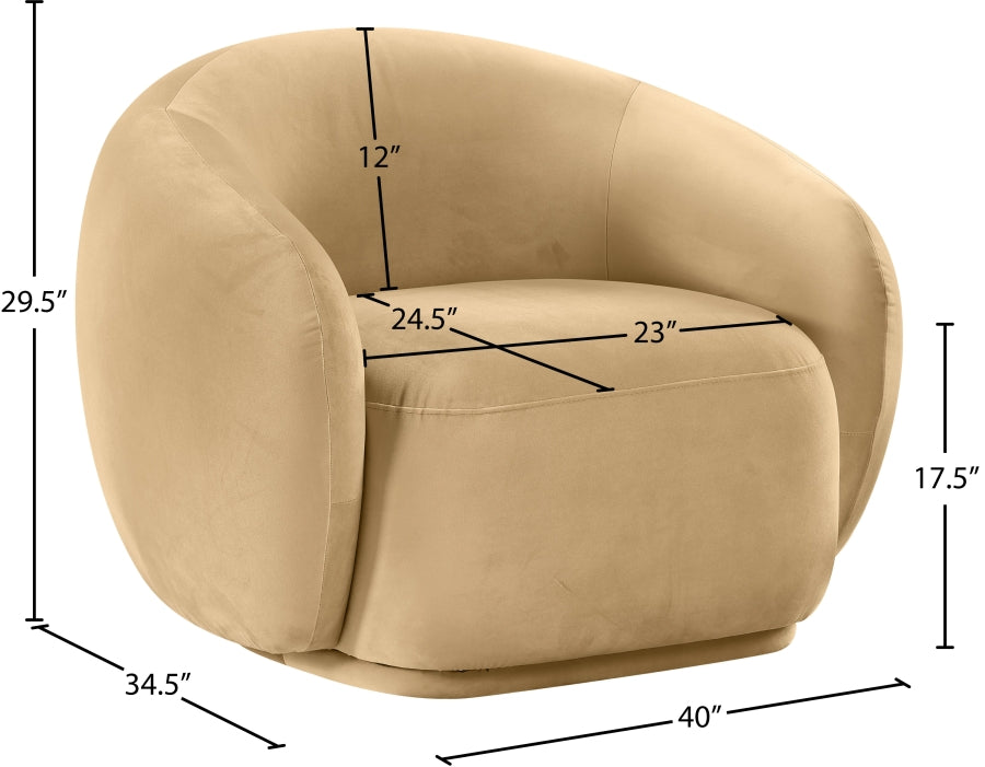 Emery Velvet Upholstered Accent Chair