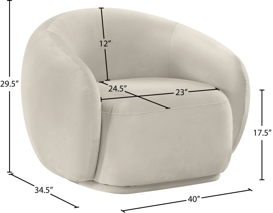 Emery Velvet Upholstered Accent Chair