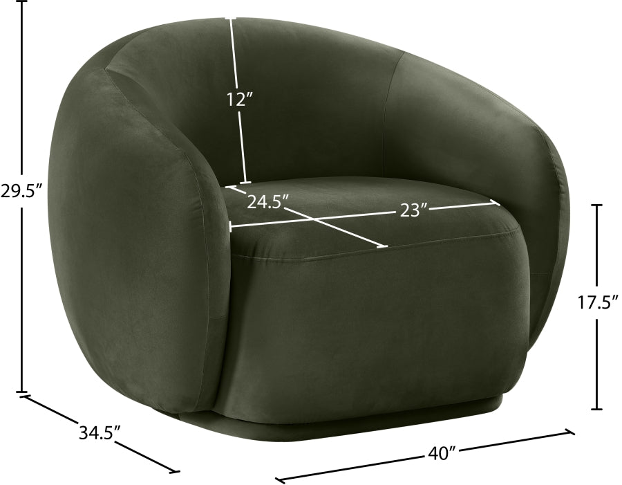 Emery Velvet Upholstered Accent Chair