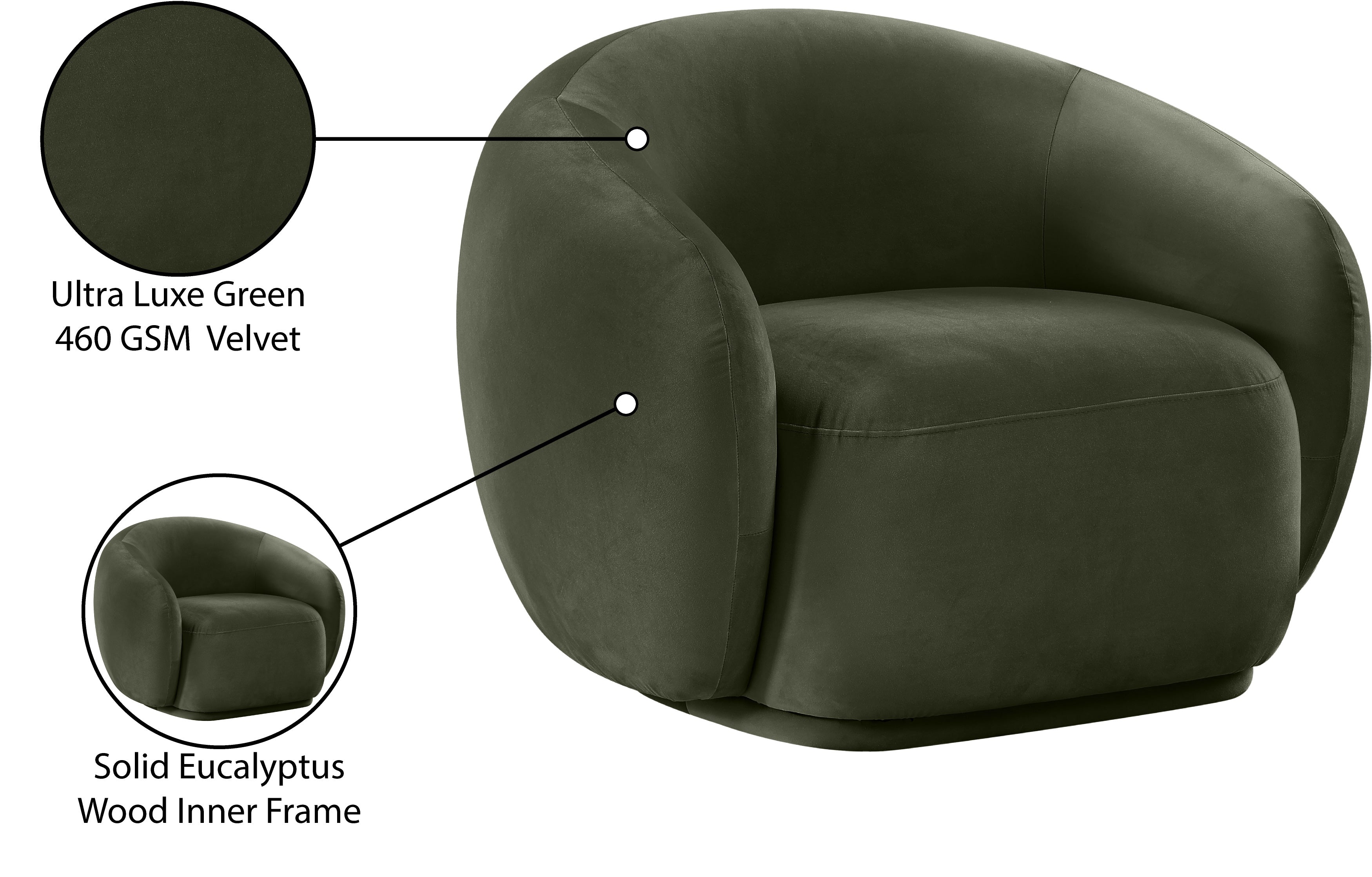 Emery Velvet Upholstered Accent Chair