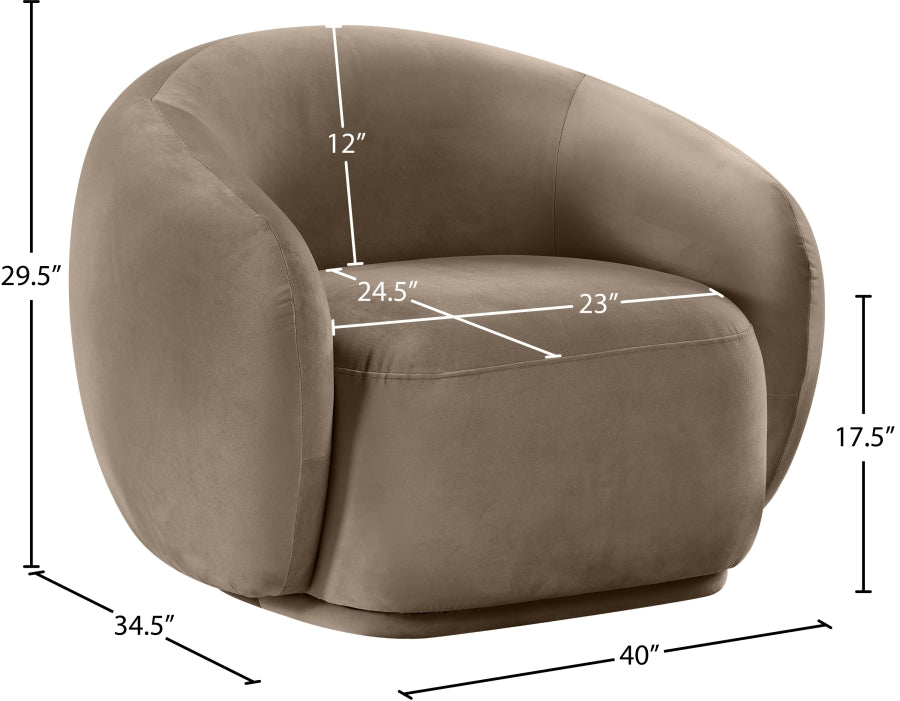 Emery Velvet Upholstered Accent Chair