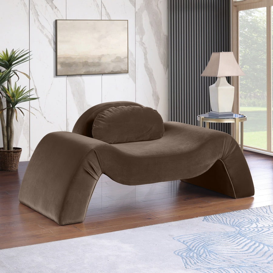 Fauteuil d'appoint rembourré en chenille Vivi