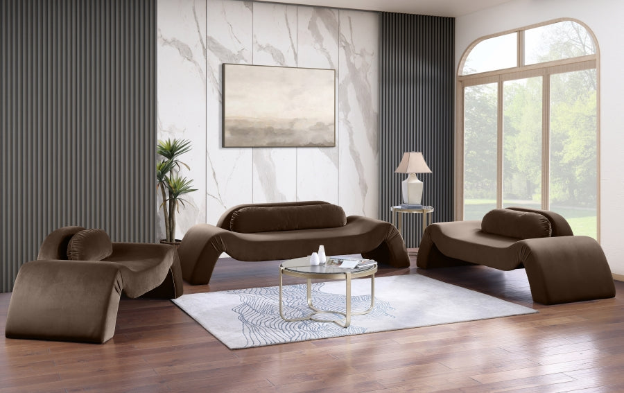 Fauteuil d'appoint rembourré en chenille Vivi