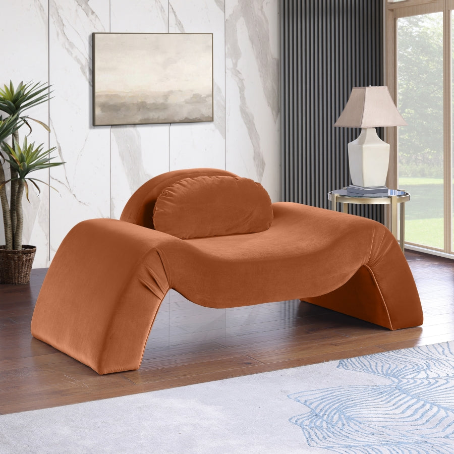 Fauteuil d'appoint rembourré en chenille Vivi