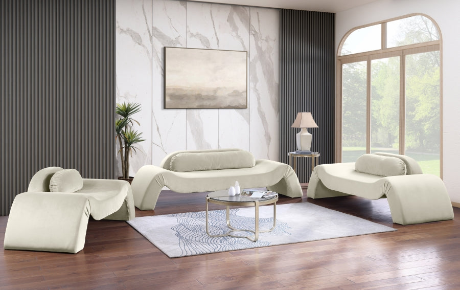 Fauteuil d'appoint rembourré en chenille Vivi