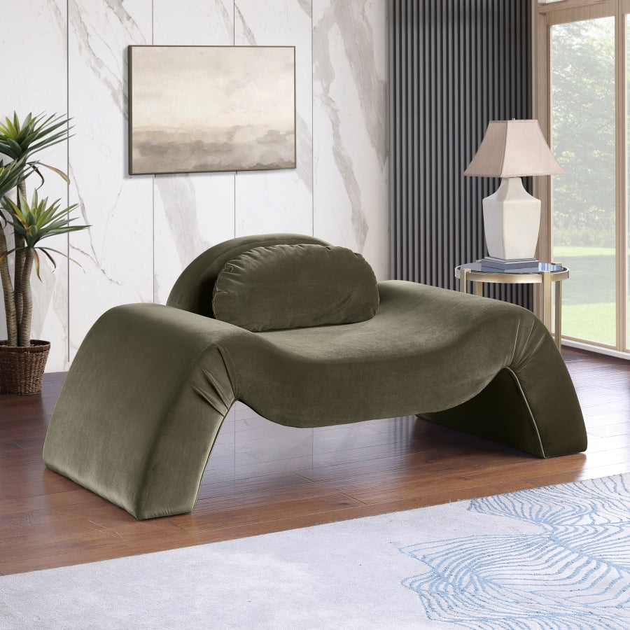 Fauteuil d'appoint rembourré en chenille Vivi