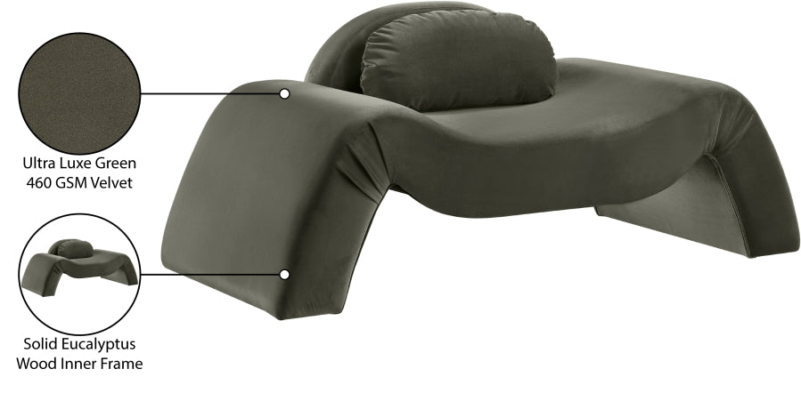Fauteuil d'appoint rembourré en chenille Vivi