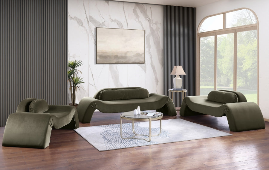 Fauteuil d'appoint rembourré en chenille Vivi