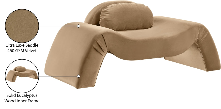 Fauteuil d'appoint rembourré en chenille Vivi