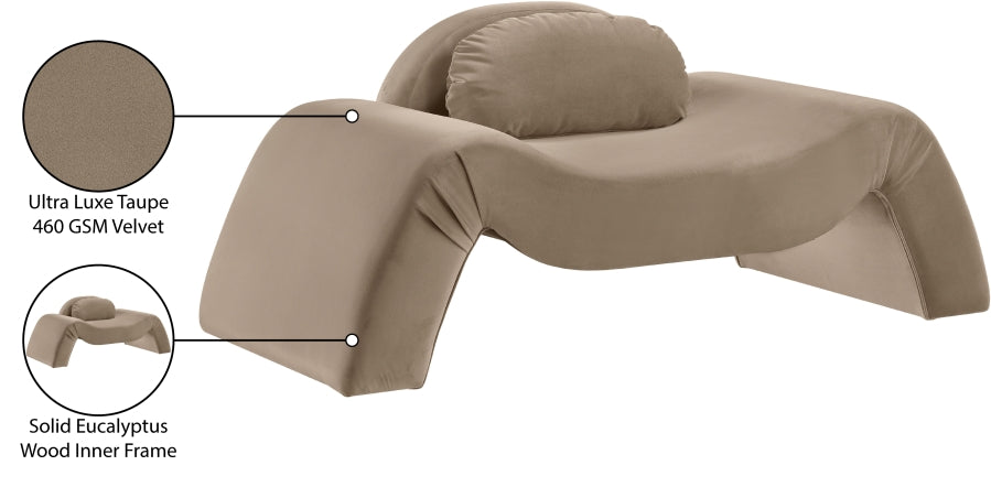 Fauteuil d'appoint rembourré en chenille Vivi
