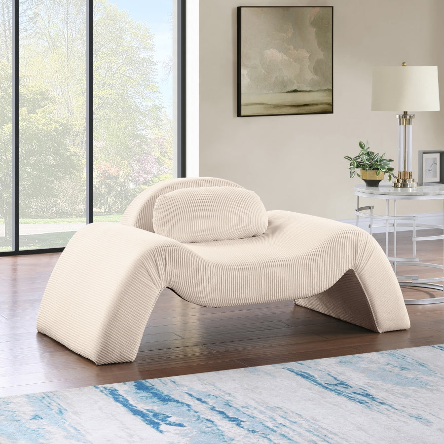 Fauteuil d'appoint rembourré en chenille Vivi