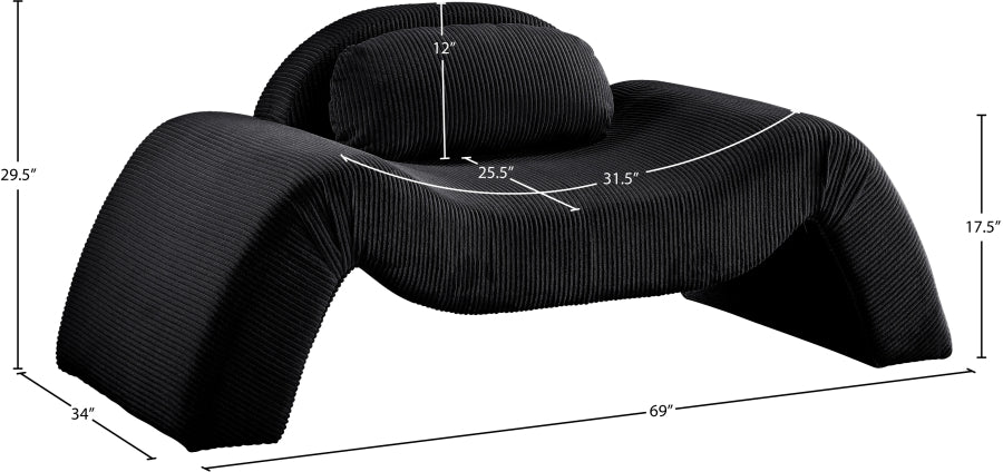 Fauteuil d'appoint rembourré en chenille Vivi