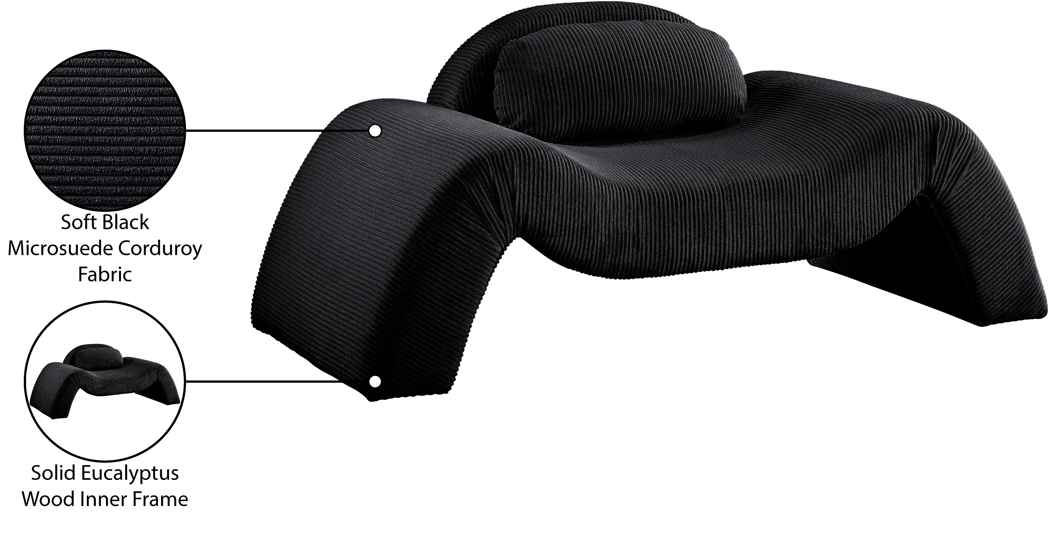 Fauteuil d'appoint rembourré en chenille Vivi