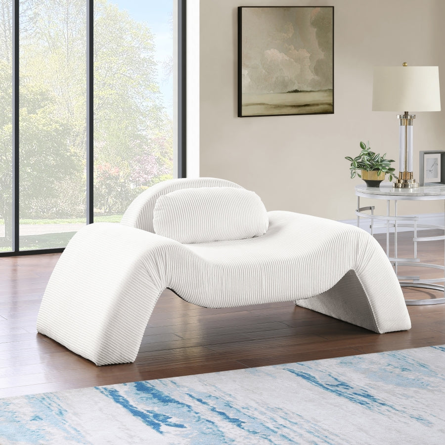 Fauteuil d'appoint rembourré en chenille Vivi