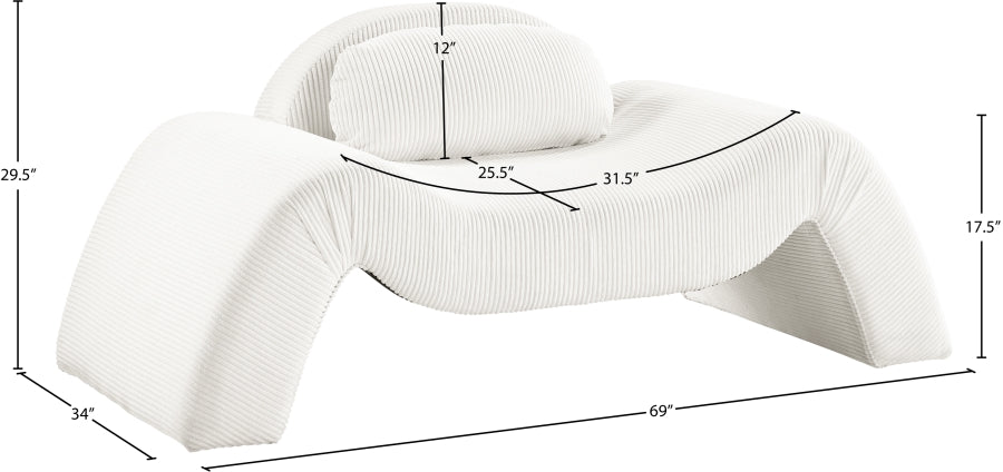 Fauteuil d'appoint rembourré en chenille Vivi